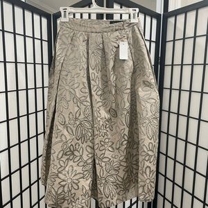 NWT Pink Tartan floral tan midi skirt Size 0